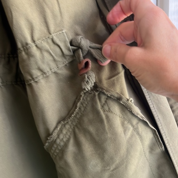 Zara Green Military Jacket with Hood (Size Medium) - Picture 8 of 14